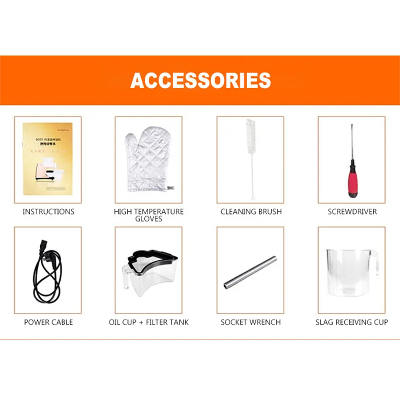 commercial peanut walnut oil presser household automatic oil presser smart cold hot pressing machine peanut walnut fryer