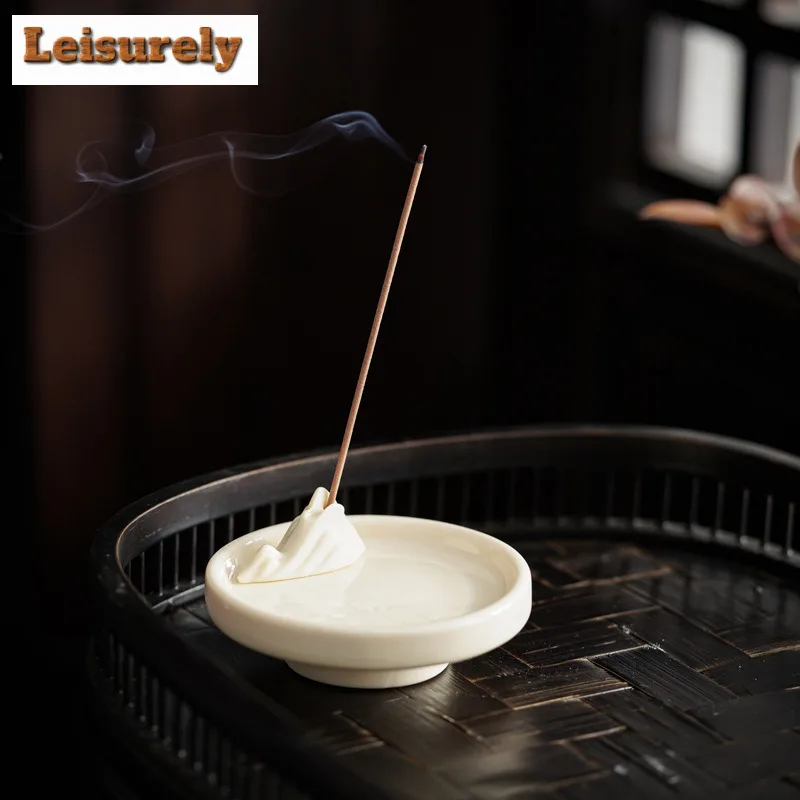 High Foot Discal Incense Holder Vintage Zen Garden Incense Burners Consecrate Smell Distributor Censer Buddhism Ornaments Craft