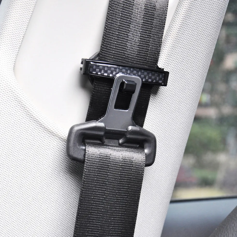 Car Seatbelt Stopper Vehicle Belt Protection Clip Car Adjustment Lock Seat Belt Clamp Buckle Fastener 2pcs Auto Accessories
