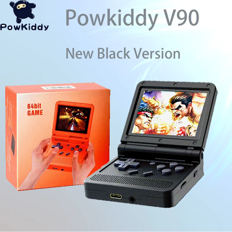 Mini V90 Retro Flip Handheld Game Player 3.0 Inch IPS Handheld Console 3000 Classic 3D Games Pocket Video Game Boy Player System