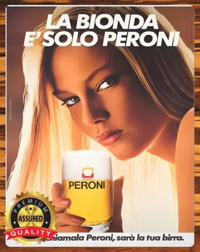 

Peroni-блондинка-это только перени-металлический знак
