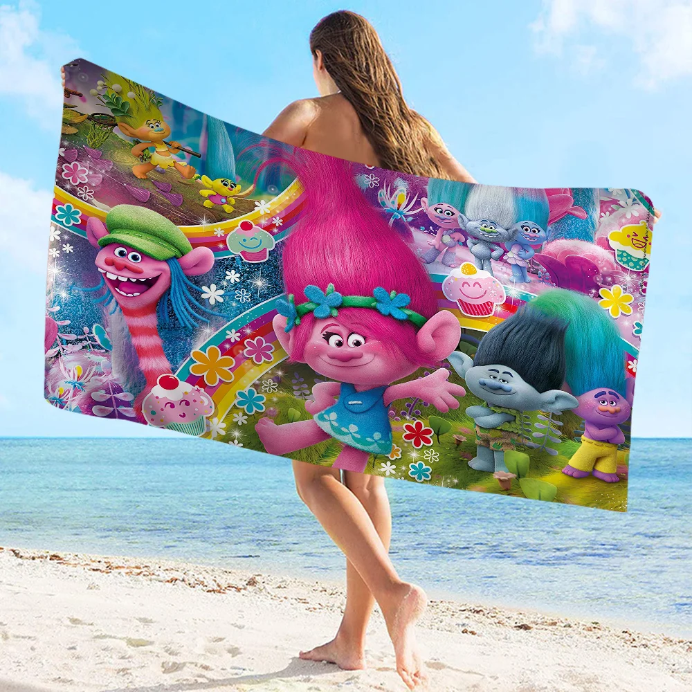 Cartoon T-Trolls Band Together Towel Microfiber Beach Towel Absorbent Quick dry Soft Yoga Swimming Resort Mountain Climbing 6