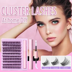 110 Clusters Segmented Eyelash Natural Slim Style Bond Lash Glue Single Clusters False Eyelash Extension Tool Lash Grafting Kit