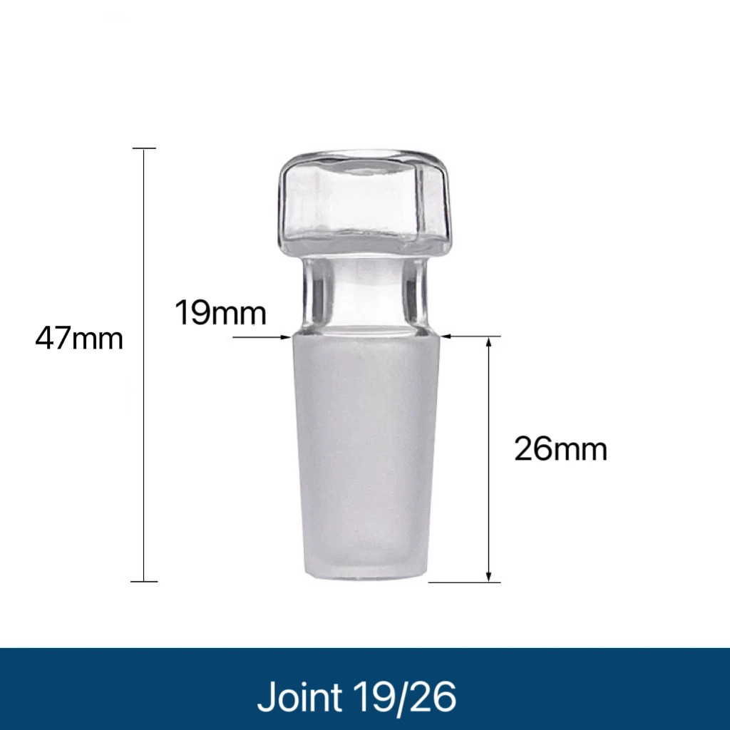3Pcs Transparent Glass Stopper, With Hexagon, Glass Hollow Plug, Hollow Plunger, Borosilicate Glass，Multi Type Joint