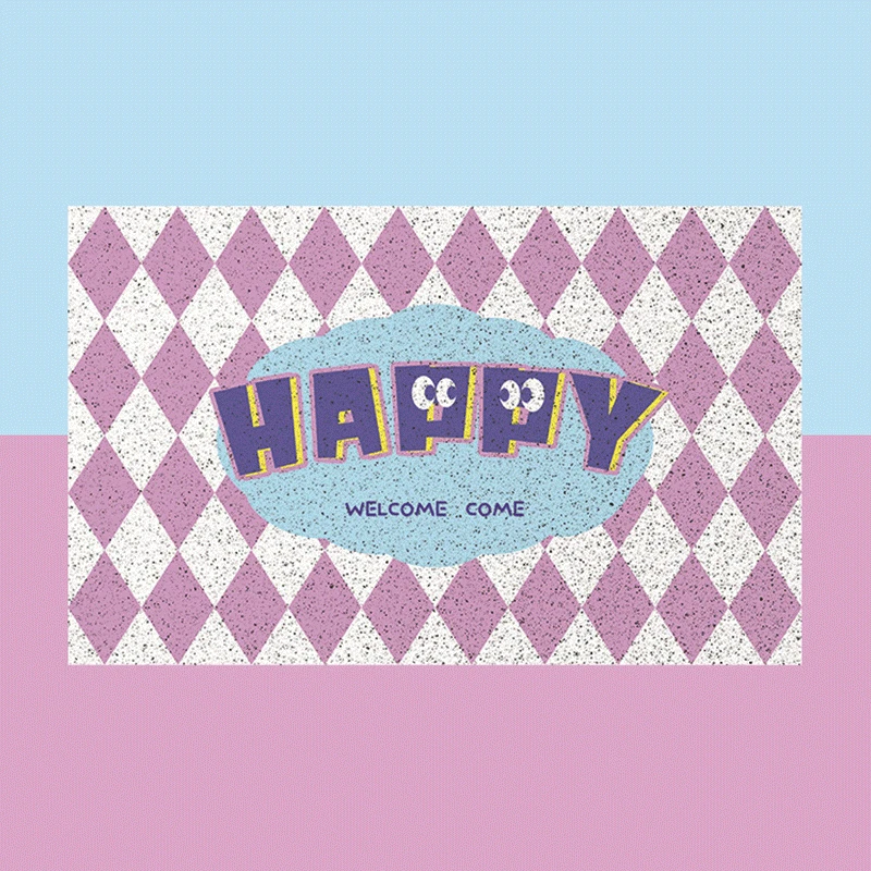 Geometric Velvet Entry Floor Mat Hallway Kitchen Bath Non slip Area