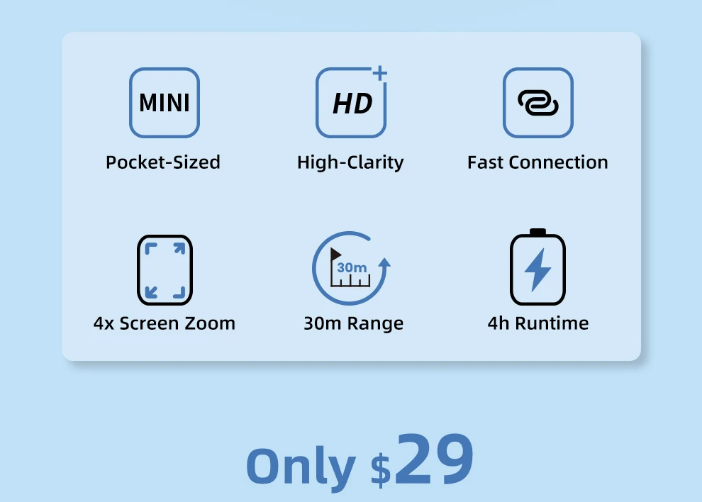 CP5 II Selfie Monitor Screen 2.4'' Phone Rear Camera For Selfie Vlog Live Stream