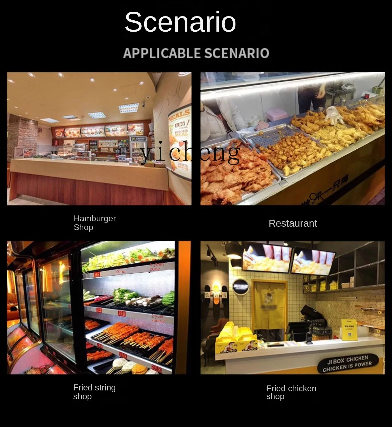 ZF Oil-Water Separation Deep Frying Pan Commercial Vertical Large Capacity Stall Gas Fried Chicken Electric Fryer 5