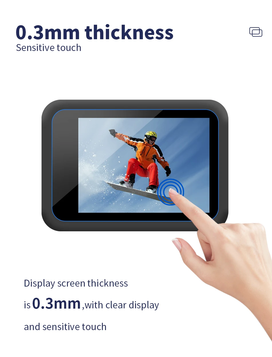 Description Picture 3 of itemTempered Glass Screen Protector Film for GoPro Hero 12 11 10 9 8 7 6 5 Black MAX 360 Action Camera Accessories