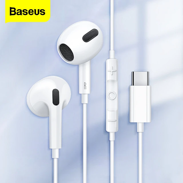 Bas192.- Écouteurs intra-auriculaires filaires C17 de type C, oreillettes  filaires avec microphone, écouteurs de sport et de musique - AliExpress