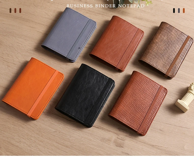 Mini-A8-Loseblatt-Notizbuch, weiches Leder, M5-Notizblock, tragbares Taschennotizbuch, mit 40 leeren Innenseiten – Detail 1