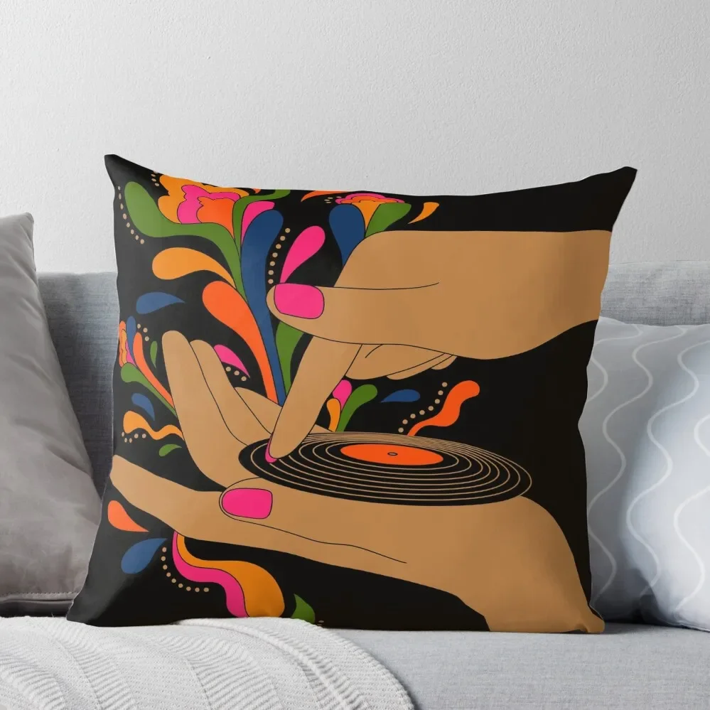 

Tiny record player Throw Pillow Decorative Cushion Custom Cushion Photo