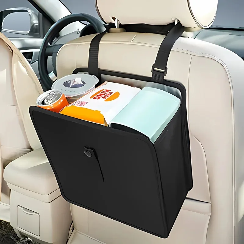 Car Hanging Trash Can Multipurpose Waterproof Backseat Organizer Universal Vehicle Storage Bin for Snack Wrappers car trash can car trash bag car storage bag