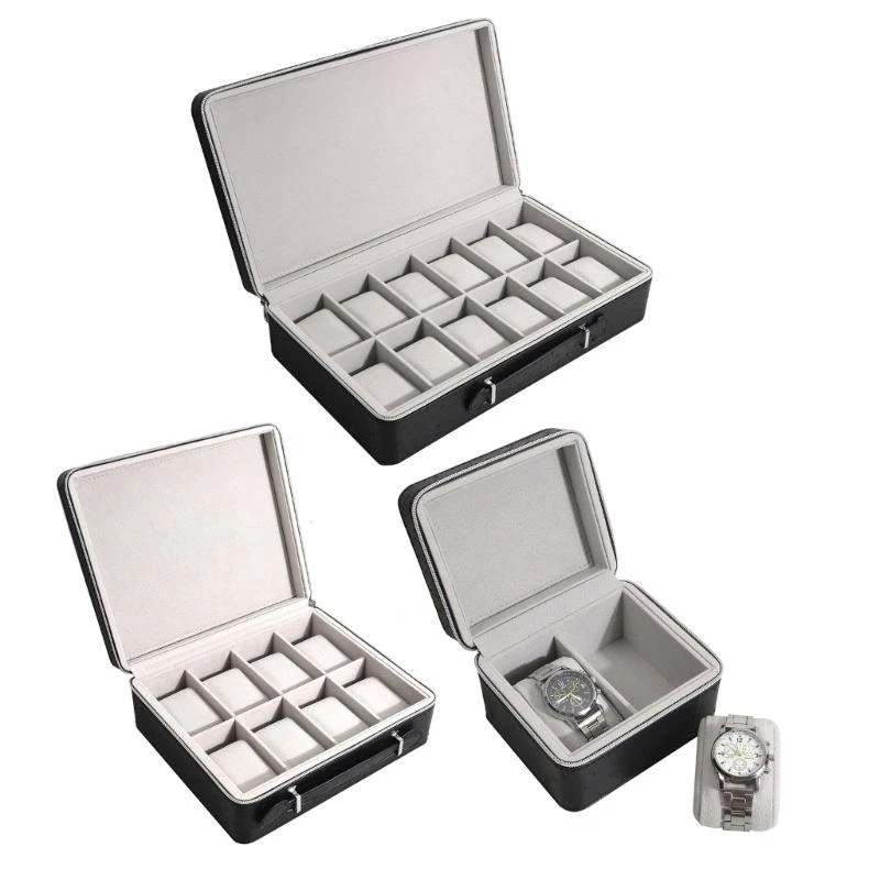 652F 2/8/12 Leder Uhr Box Display Fall Halter Armbanduhr Lagerung Box Schmuck – Detail 10