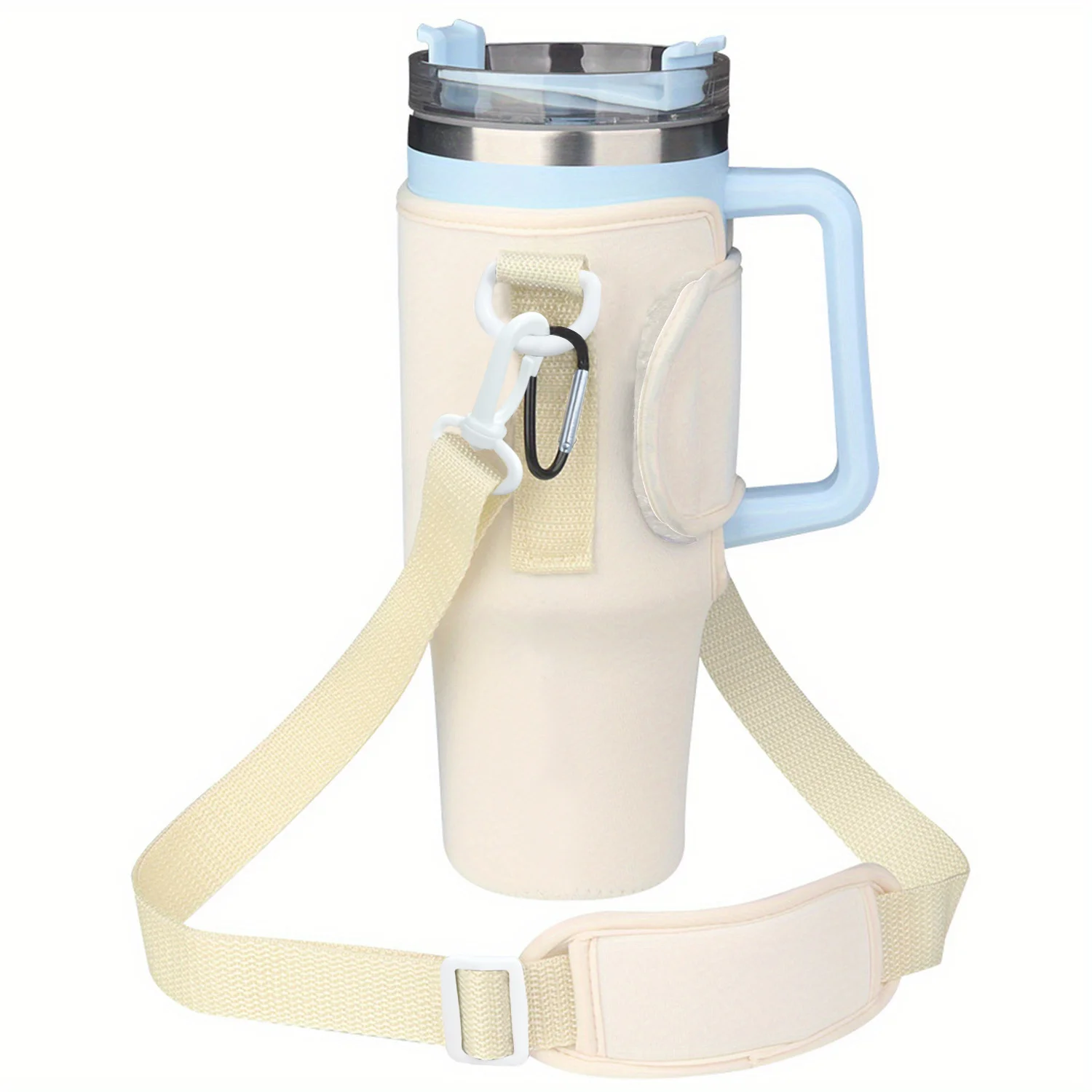 Insulated Water Bottle Sling Bag with Adjustable Strap - Hands-Free Protective Carrier for Gym, Hiking, and Commute