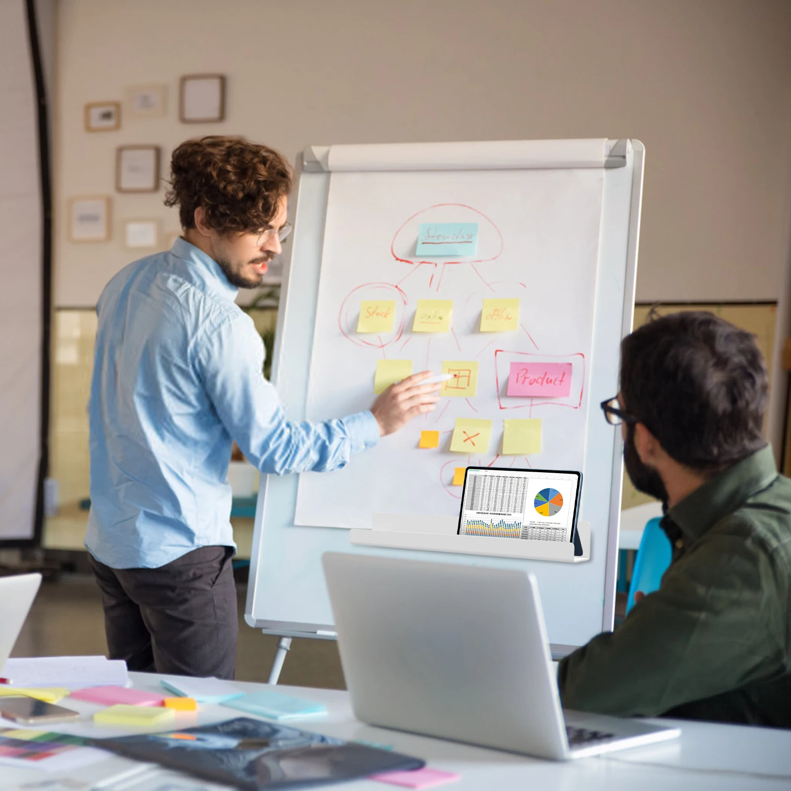2 Pcs Magnetic Book Shelf for Whiteboard - 17 Inch, Reusable Metal Magnetic Bookshelf, Holds 8.8 Lbs, Magnetic Book Displays