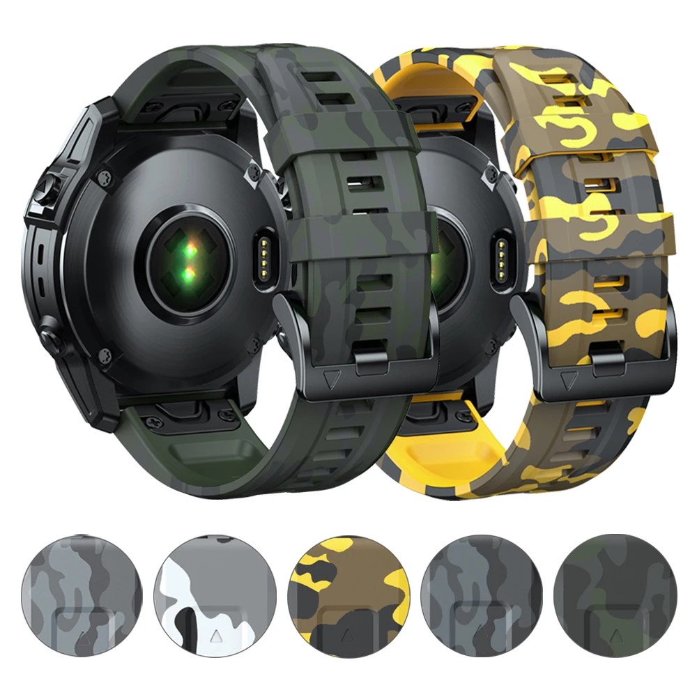 Cinturino Sportivo A Sgancio Rapido 22/26Mm Per Cinturino Garmin Instinct 2X Forerunner 965 S60 S62 S70 Cinturino In Silicone Mimetico