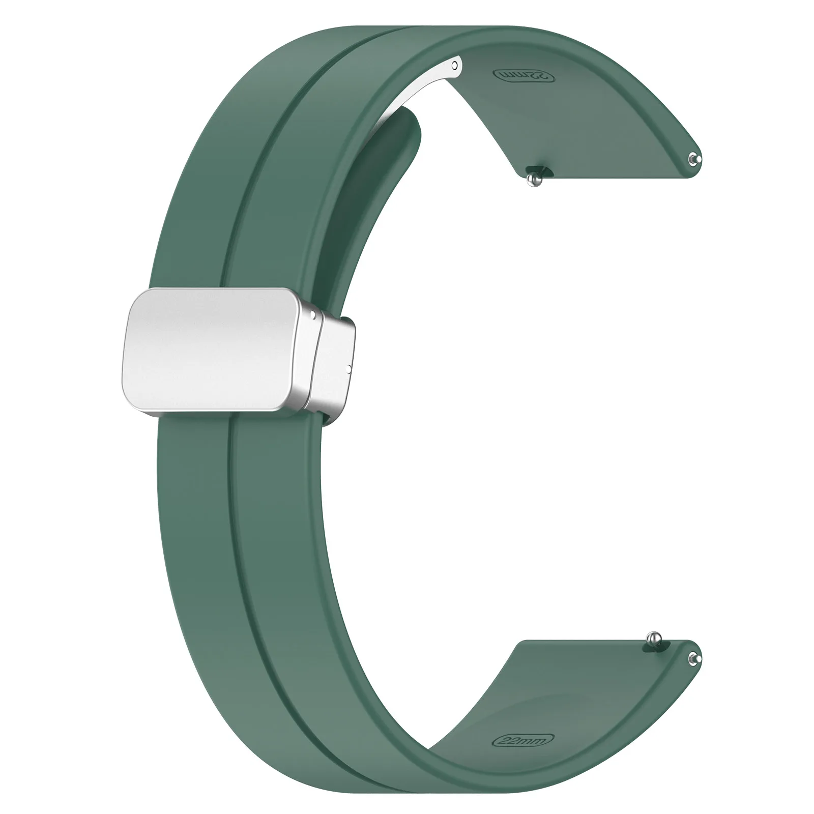 Silicone Magnetic Buckle Folding Strap Band, 20/22mm, Multiple Sizes