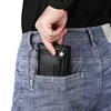 Men PU Leather Short Wallet With Chain Zipper Clutch Wallet Male Short Trifold Purse Card Holder Change Coin Purse 3