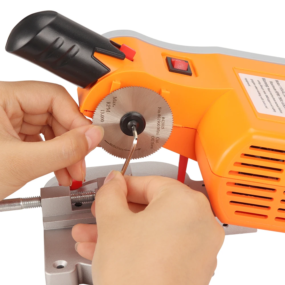 2-Zoll-45-Grad-Mini-Schneidemaschine, tragbare Tischkreissäge mit einstellbarem Gehrungsmesser, Kettensäge für Metall, Holz, Edelstahl – Detail 10