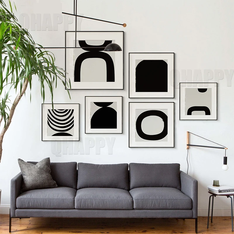

Nordic Poster Square Simple Black Wall Art Canvas Painting And Printing Modern Picture For Porch Bedroom Livingroom Home Decor
