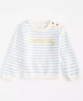 “Sunny Day” Striped Cotton Sweater for Babies 1