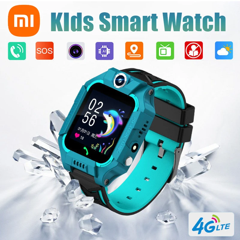 Xiaomi Kids 4G Smart Watch SOS GPS Location Sim Card Call Smart Watch Camera Waterproof Watch Gift For Ios Android Children Gift