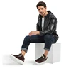 Men Alligator Pattern High Top Sneakers Lock Lace Flats Glossy Real Leather Newest Designer Boots Men‘s Casual Shoes 5