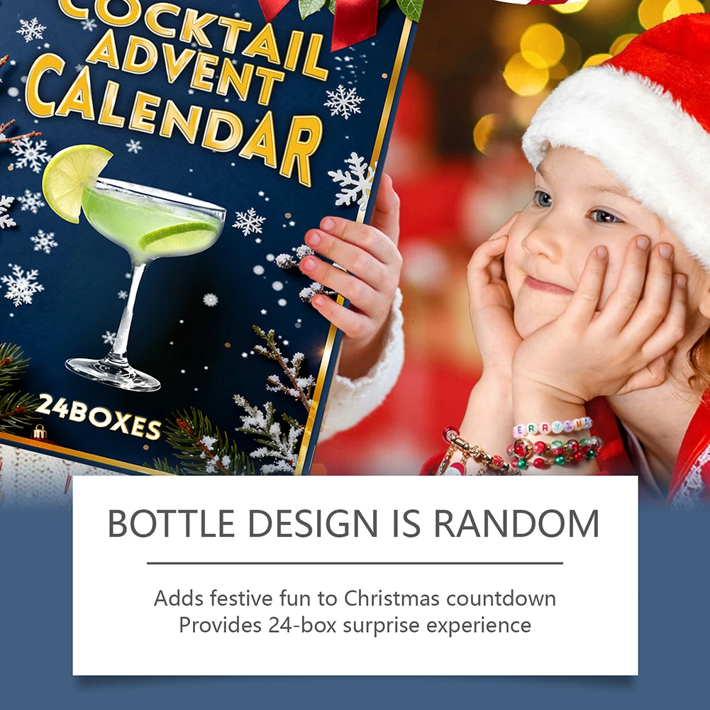Weihnachtsgeister-Kalender für Feiertagsfeiern, 24 Tage festliche Cocktail-Überraschungen, Urlaubsparty – Detail 8
