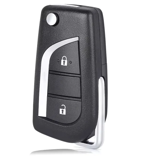 KEYECU บอร์ด OEM ของแท้ สมาร์ท FCC ID: B3W2F2R กุญแจรถยนต์สำหรับ Toyota Aygo Avensis Yaris 2019+ รีโมทแบบพับได้ ชิป 8A 433MHz 6