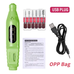 Enhanced Professional Nail Drill Kit for Manicure and Gel Polish Removal (Green)