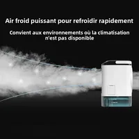 Climatiseur domestique portable, ventilateur de bureau avec double atomisation ultrasonique, 3 vitesses, silencieux, avec veilleuse, climatisation de bureau 5