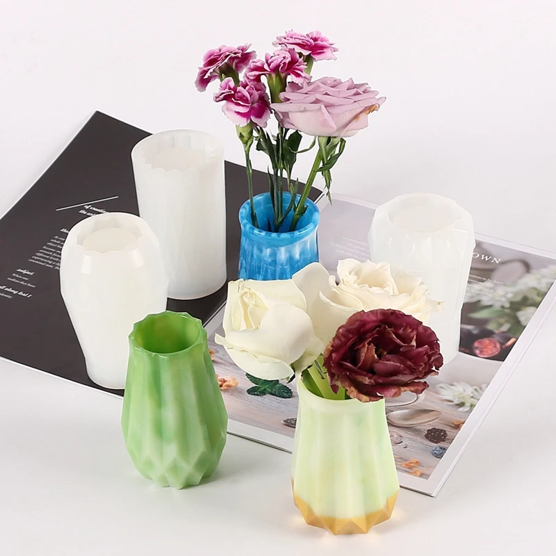 Vases Silicone Molds For DIY Plaster Concrete Pen Holder Planter Mould