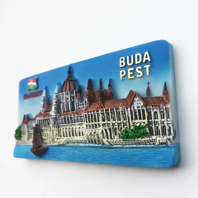 Hungary Travelling Fridge Magnetic Stickers Creative Budapest Tourist Souvenirs Fridge Magnets Home Decoration Fridge Stickers images - 6