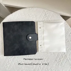 Enhanced Product Title: Luxury PU Leather Seed Storage Binder with 50 Pockets - Premium Loose Leaf Organizer (Black set)