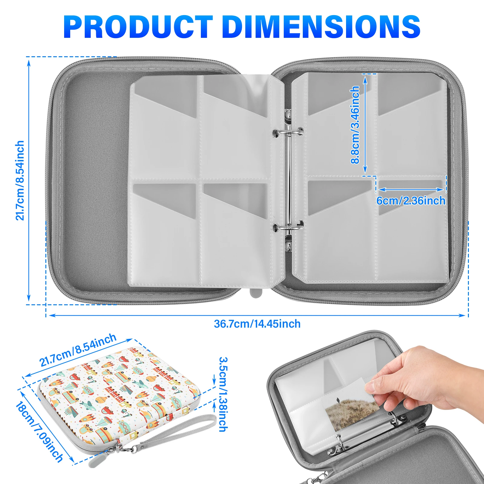명함 지갑 80포켓 지퍼형 대용량 도난 방지 신용 카드, 여권, 신분증, 카드 지갑