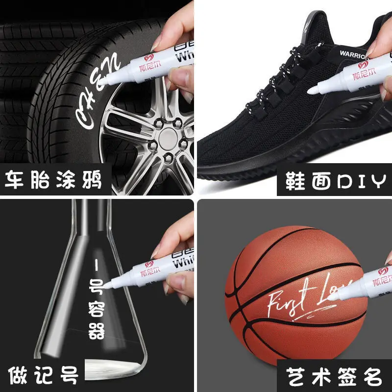 Metal Oily White Marker Pen Graffiti Pens Waterproof Permanent Gel Tire Painting Tyre Tread Pen 5/4/3/2Pcs permanent marker pen white marker pens marker pens permanent marker permanent markers paint marker pen markers pen art markers paint pen art marker pen