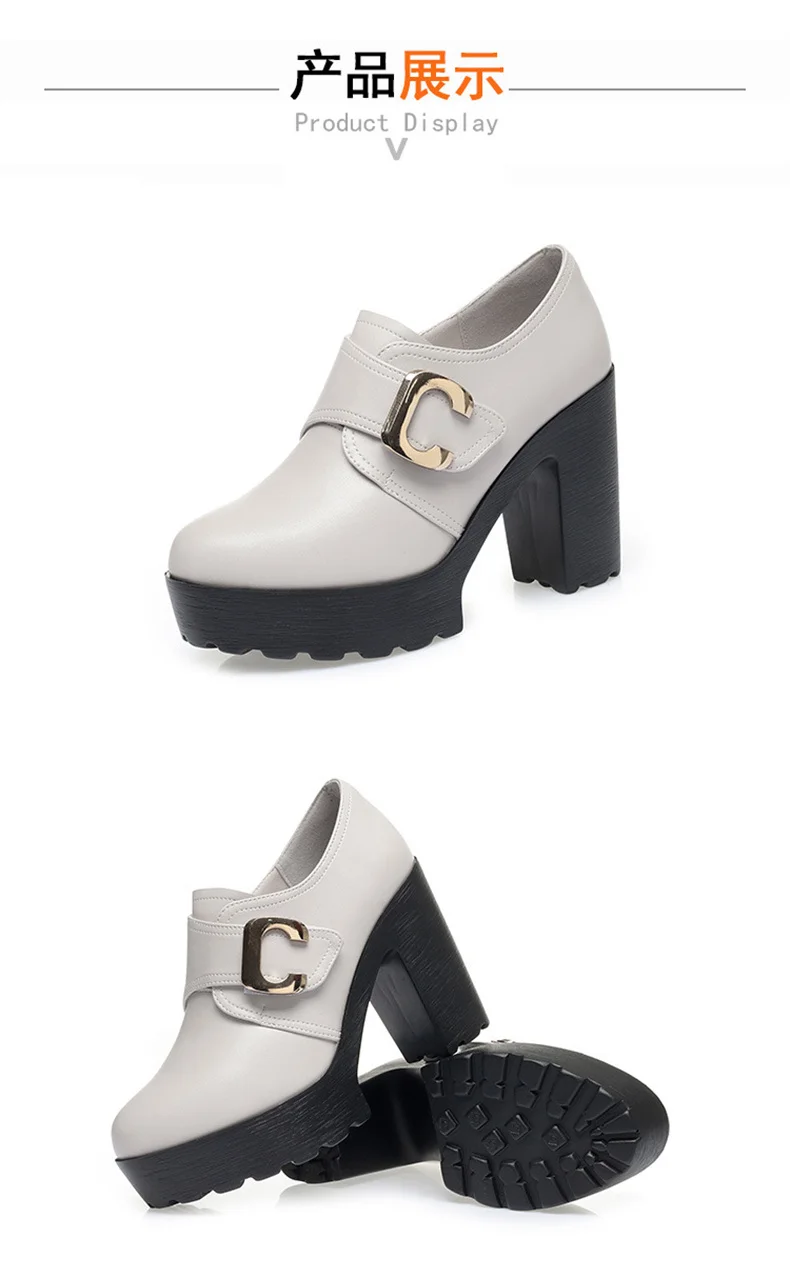 Britischer Stil, tiefer Mund, weiches Leder, klobige Schuhe, 2024, Frühlingsblock-High-Heels-Schuhe, Damen-Oxfords für Büro, Grace-Modus – Detail 17