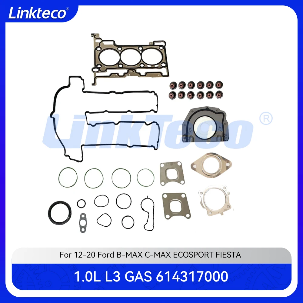 Engine Cylinder Head Full gasket set 614317000 1.0 T L L3 GAS M1JE 12-20 1.0L Ford B-MAX ECOSPORT EcoBoost FOCUS FIESTA