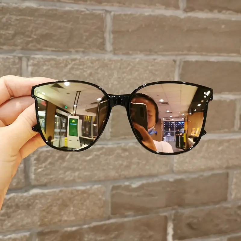 New Children Shape Round Sunglasses Girl Boy Shiny coating Double Color Vintage Sunglasses UV Protection Glasses Child_voghion.com