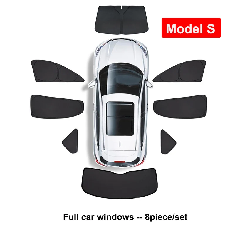 Side Window Privacy Trim Sunshade For Tesla Model 3 S X Y 2022 2021 Car Front Rear Windshield Sun Shade Decorative Accessories truck stickers Other Exterior Accessories