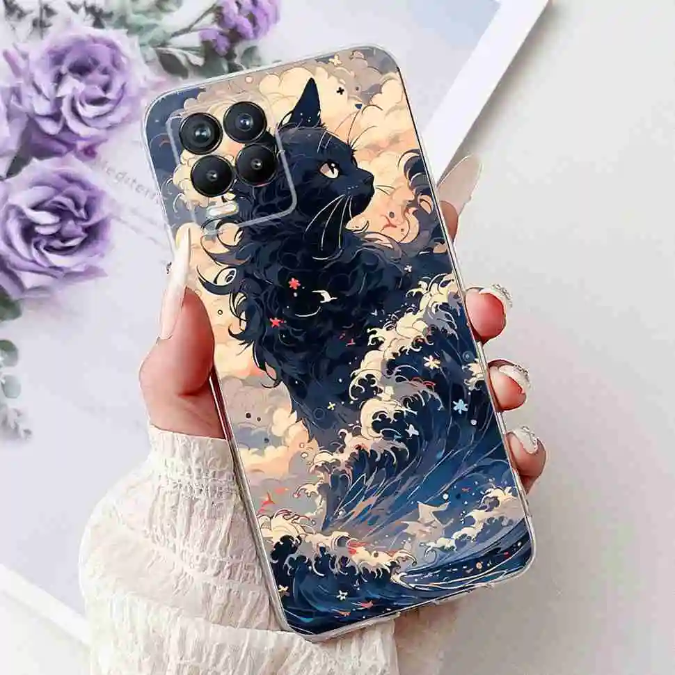 Floral Print Soft Silicone TPU Phone Case - Elegant Protective Cover