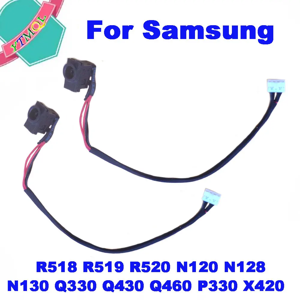 1-10Pcs Dc Power Jack Con Cavo Per Samsung R518 R519 R520 N120 N128 N130 Q330 Q430 Q460 P330 X420 Del Computer Portatile Dc-In Cavo Della Flessione