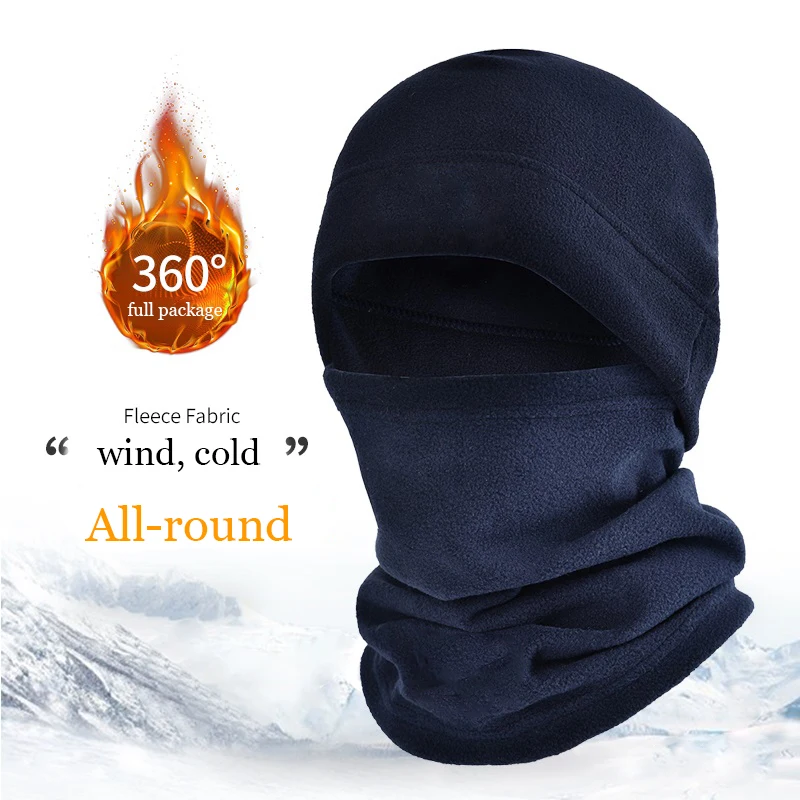 Winter Polar Coral Fleece Balaclava Men Face Mask Neck Warmer Beanies Thermal Head Cover