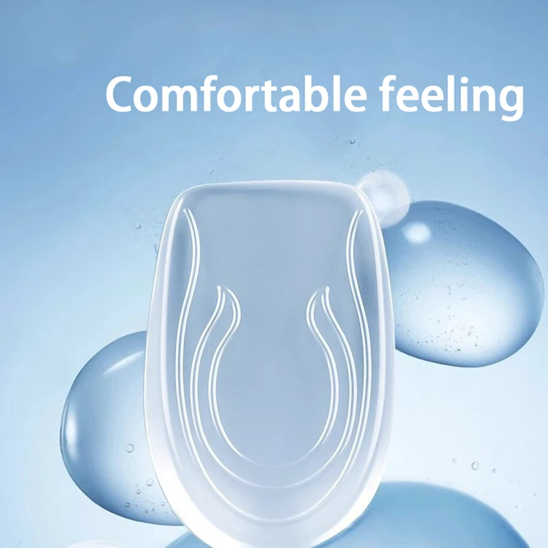 남성과 여성의 신장 증가 안창 보이지 않는 탄성 발 뒤꿈치 패드 실리콘 충격 흡수 안창 2pcs/4pcs