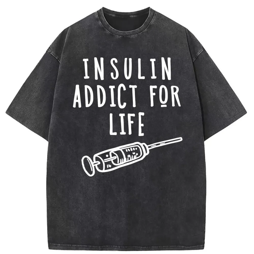 

Funny Type Diabetes Shirt Man Insulin Addict For Life Gothic New Design Long Sleeve Tees Men Sweatshirts Christmas Day