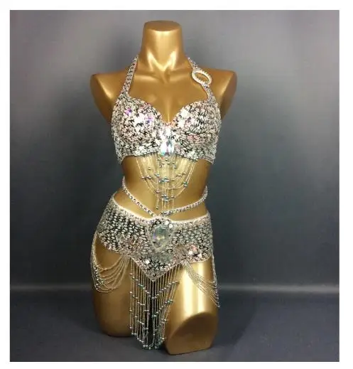 

Hot selling Women belly dancing suite belt+bra samba costumes club USA bra size 34B,36B,38B,40B,34D,36D,38D,40D,42D