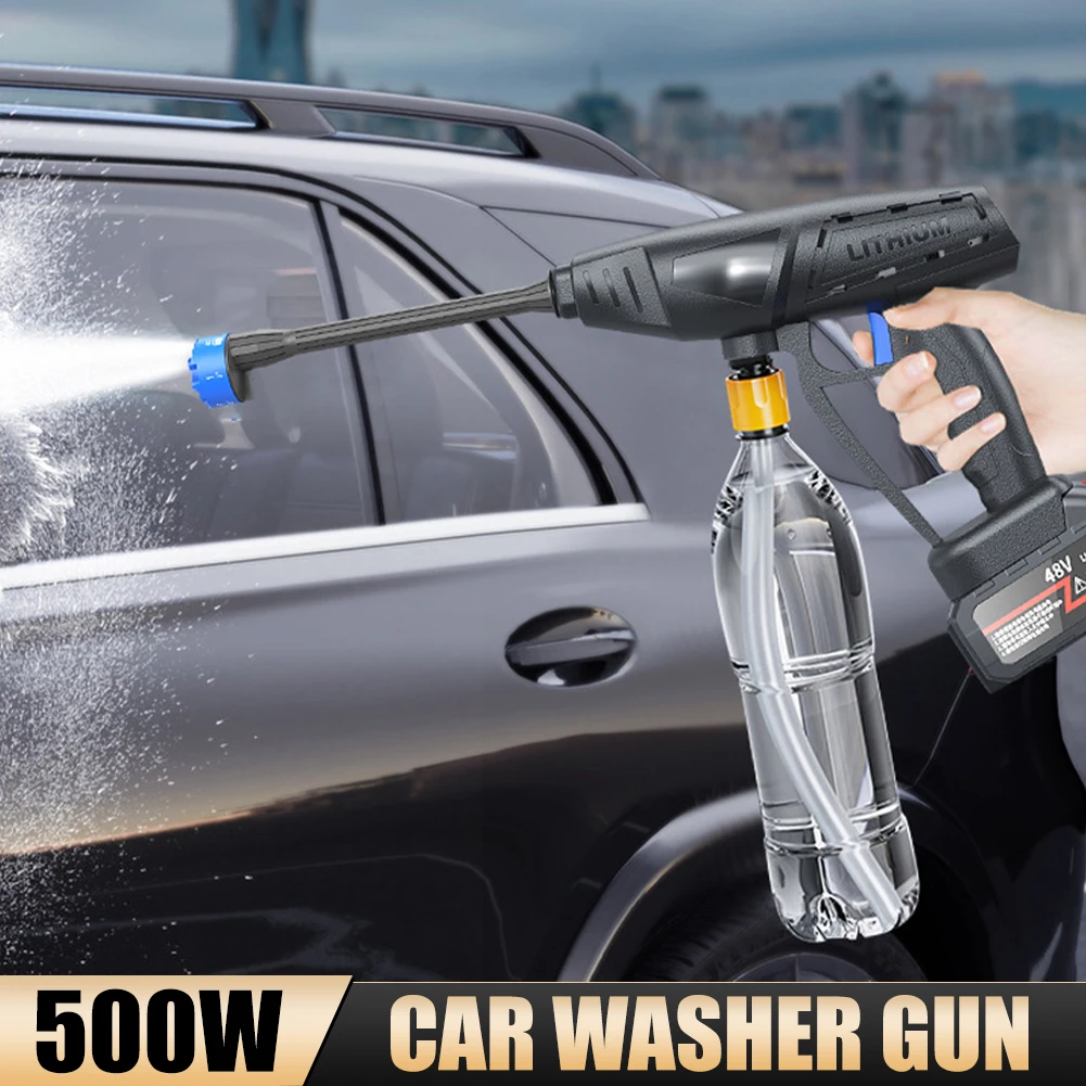 

Wireless High-Pressure Cleaning Machine 50Bar Pressure Washer Gun 20000mAh 500W 6 In 1 Sprayer Water Gun Car Wash Cleaning Tools