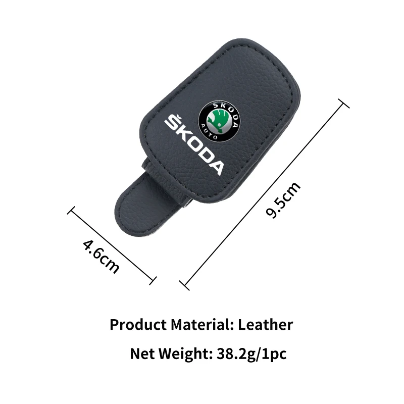 Soporte para gafas de sol de coche, visera para gafas, Clip, accesorios interiores para Skoda Octavia Superb Rapid Kodia