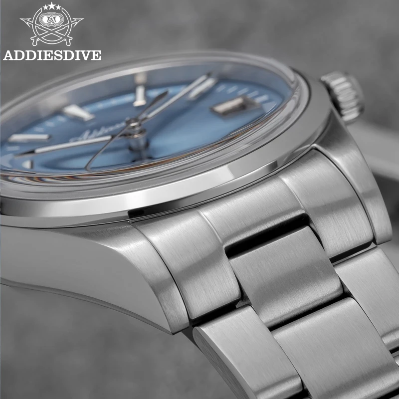ADDIESDIVE Luxury Mechanical Watches Bubble Mirror Glass AR Coated Dome Automatic Watch Luminous Waterproof WristWatch AD2077