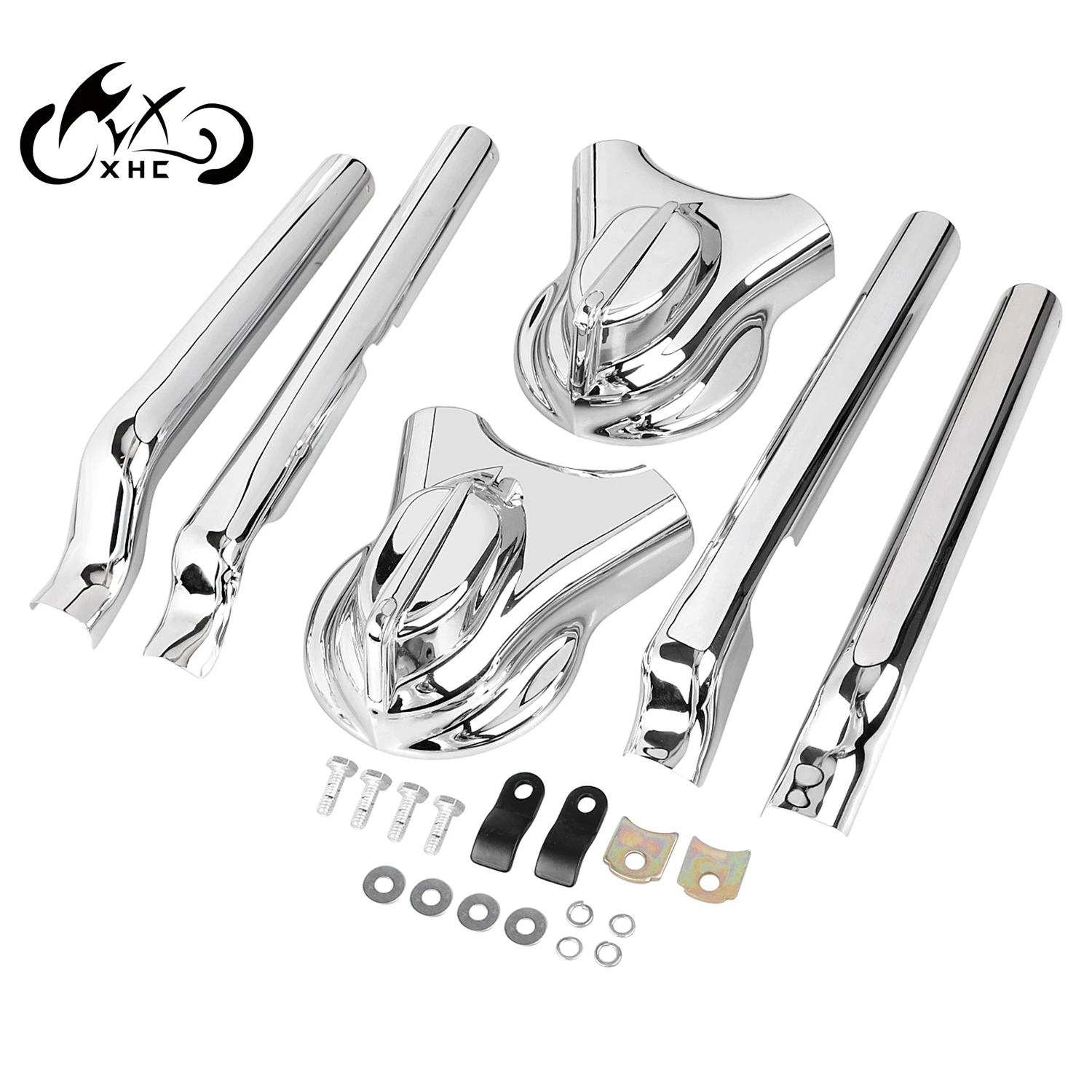 Motorcycle Rear Phantom Swingarm Axle Covers Kit For Harley Softail